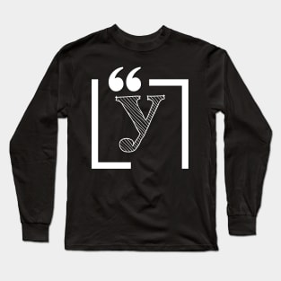 Letter Y: Monogram Initial letter y Long Sleeve T-Shirt